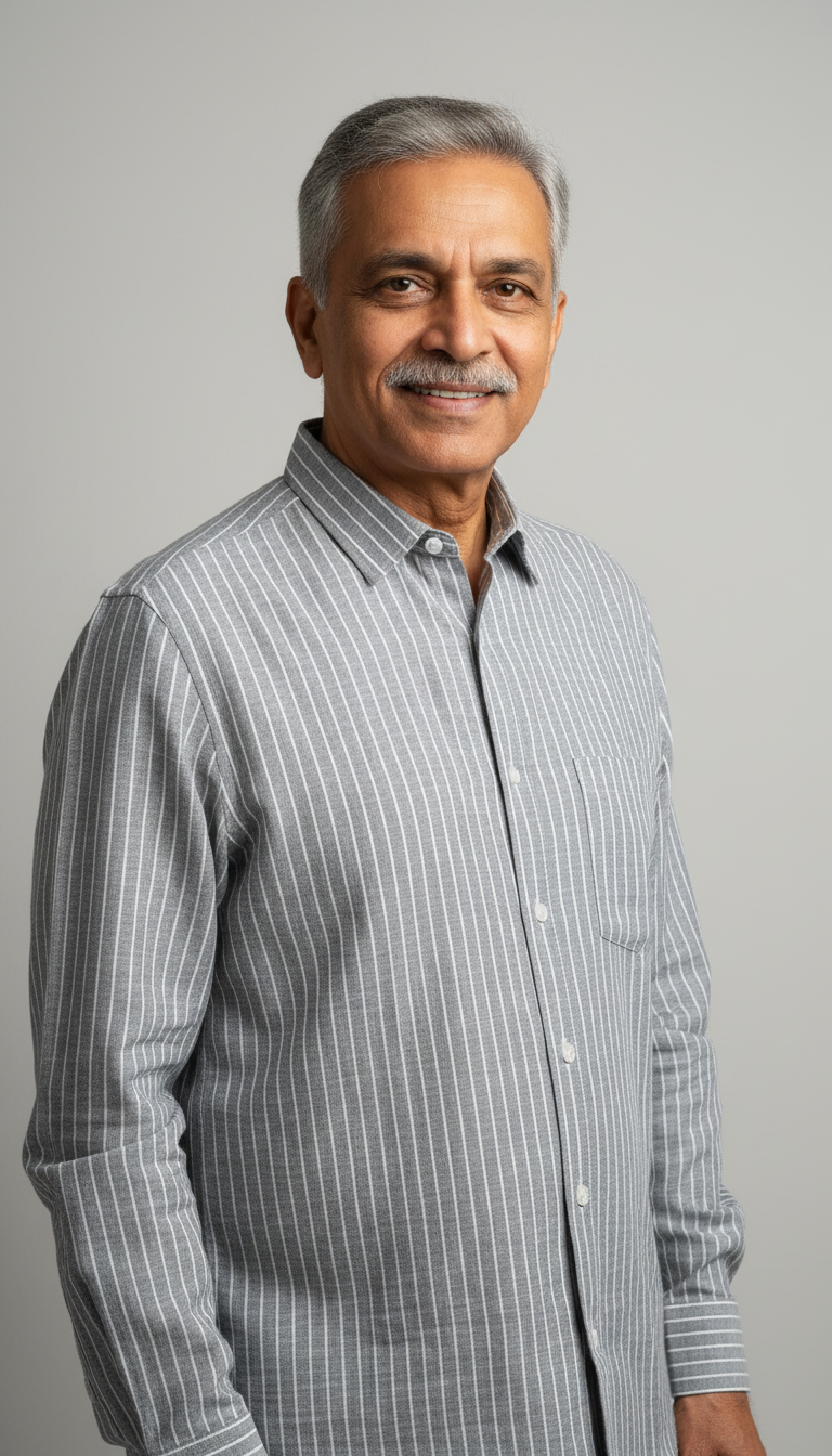 Men Cotton Linen Classic Shirt - Gray