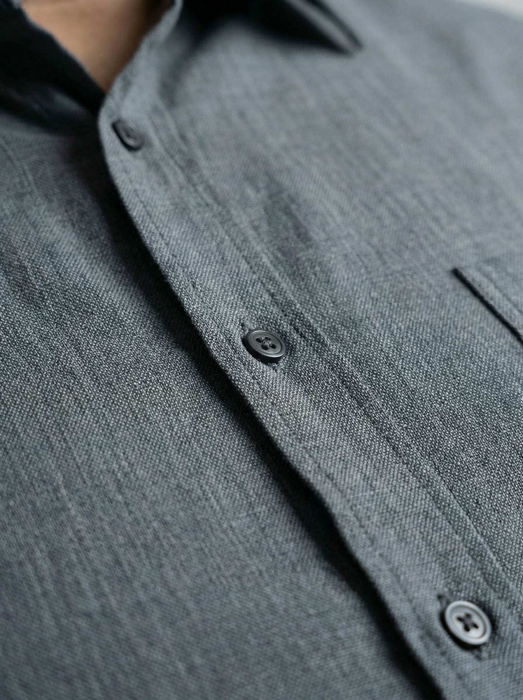 Men Linen Cotton Classic Shirt - Grey Shade