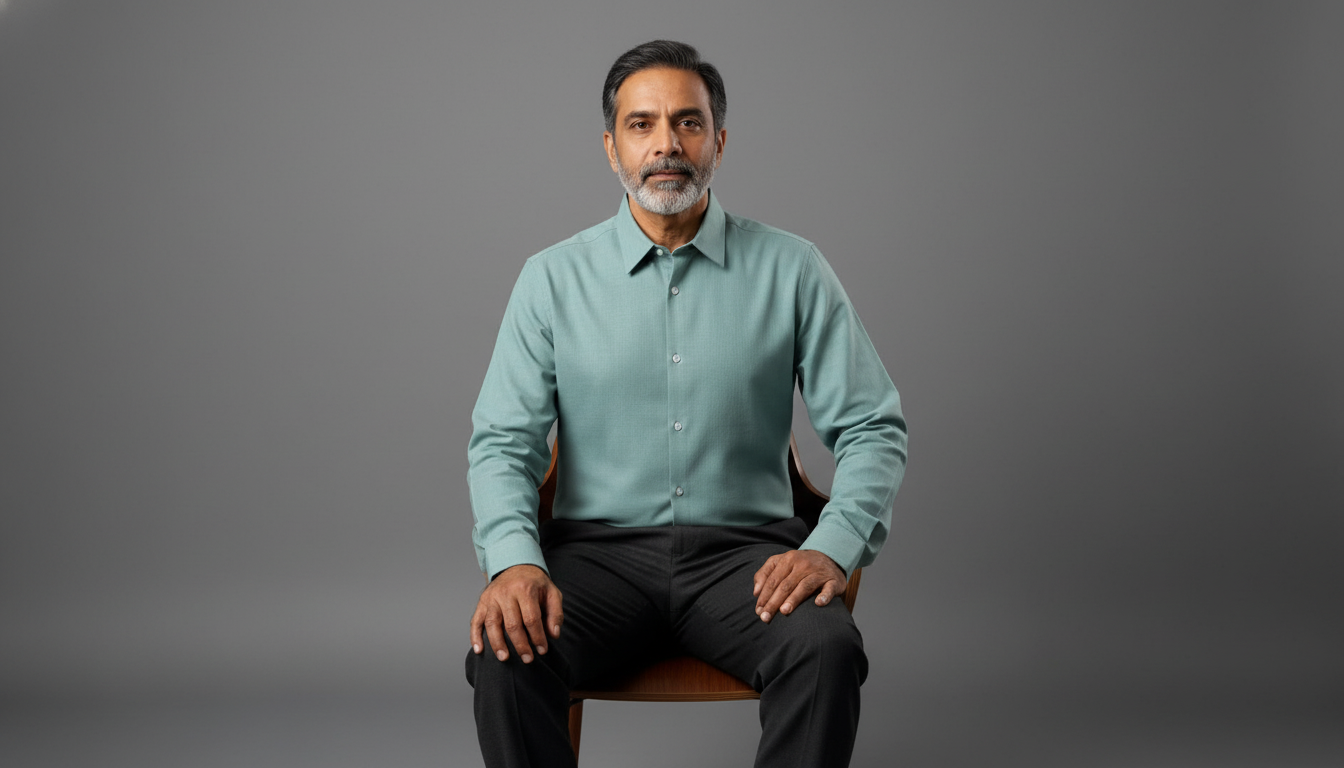 Men Linen Cotton Classic Shirt - Sage Green