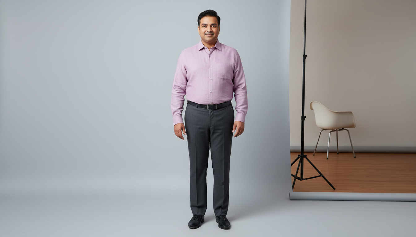 Men Linen Cotton Classic Shirt - Lavender